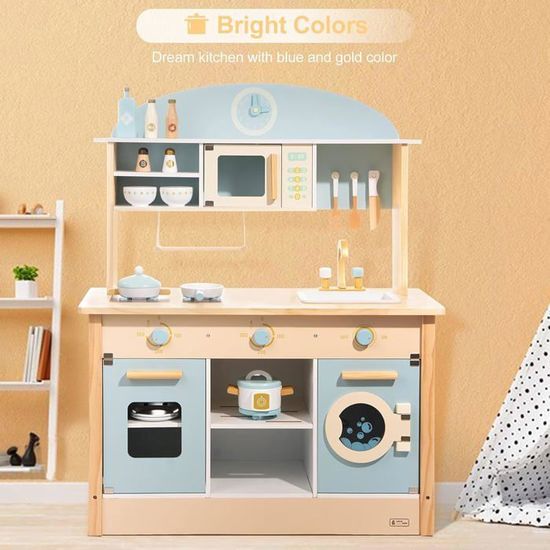 Cuisine en bois MDF menthe pour enfants / accessoires - Gamm vert Cuisine en bois MDF menthe pour enfants / accessoires - Gamm vert