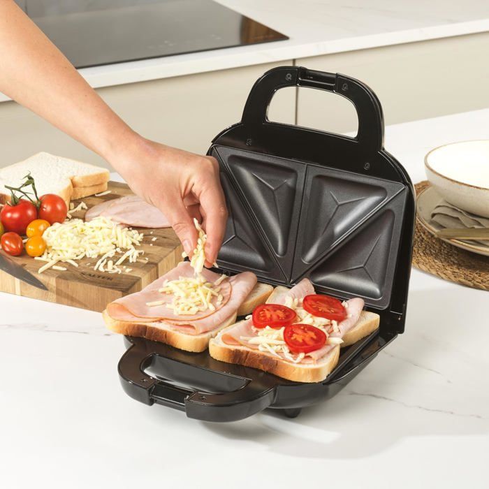 Machine croque-monsieur - ARNUSA - 2 sandwichs - Plaques profondes ...