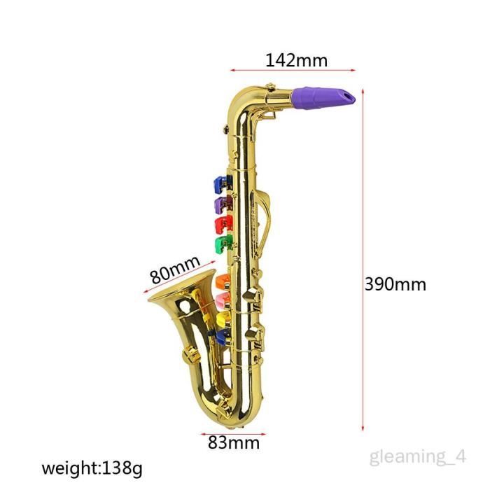 Saxophone portable 8 trous Mini saxophone de poche avec sac de transport  Instrument à vent en bois pour débutants 