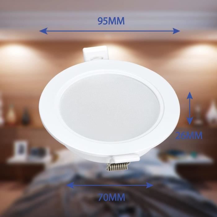 Briloner Desi 2 En 1 LED Spot Et Spot Encastrable, 2 En 1 LED Spot Et Spot Encastrable 2 En 1 Led Spot Et Spot Encastrable Orientable Plat Lumiere Blanche Chaude Noir 9 X 3 Cm 86385620