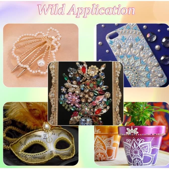 Strass Autocollants 8 Feuilles - Pierres Et Paillettes Pour Visage, DIY Enfants - Cadeau Fille