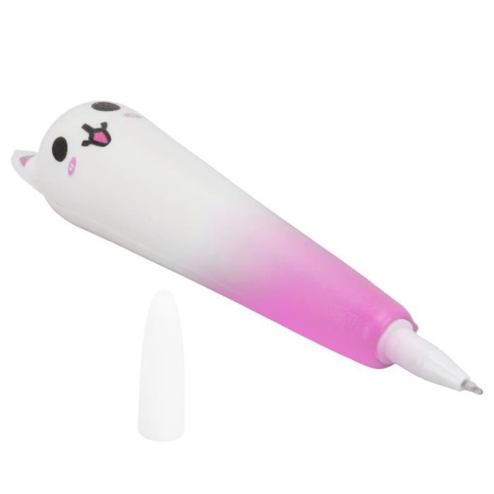 Cikonielf stylo anti-Stress Stylo de décompression mignon et innovant,  jouet à libération de luminaire pack Chat rose rouge