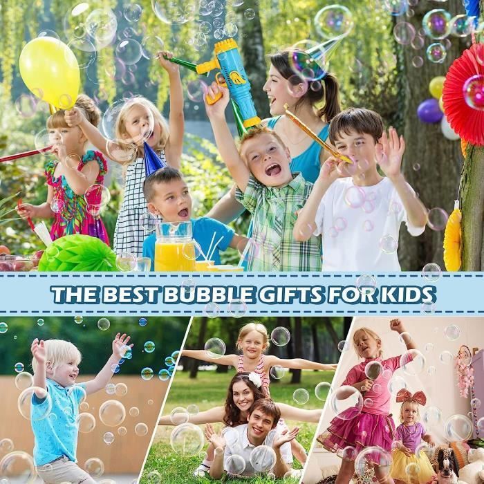 Machine à Bulles Automatique Pour Enfants - Forme Fleur - Rechargeable - 10 000 Bulles/min - Cadeau Anniversaire