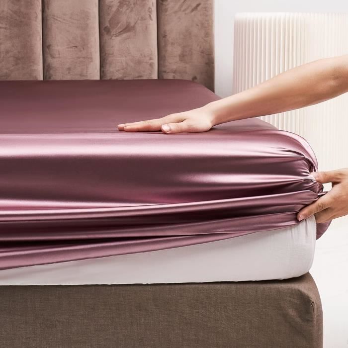 3 Pièces Drap-housse Rond En Coton - Ensemble De Literie Diamètre 220 Cm / 2.2m - Couleur Café Uni - Housse De Matelas Ronde Pour Lit Rond 200/220 Cm - 6