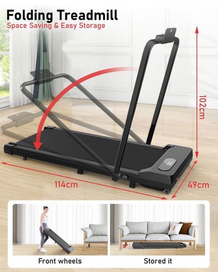 Tapis De Marche Copant – 2.5 HP, Vitesse 1-8 Km/h, APP, Charge 159 Kg, Bande 100x41 Cm – Maison/bureau