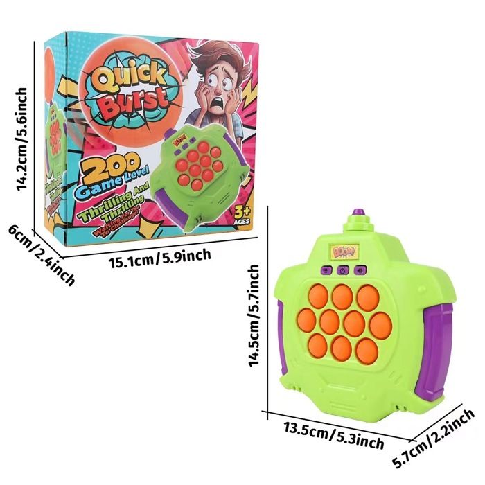 Quick Push Pop Game Fidget - Jouet Anti-Stress Portable 999 Niveaux 4 Modes Pour Enfants & Ados