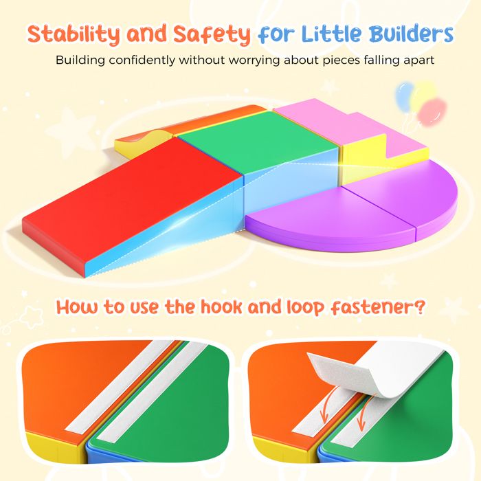 Parcours De Motricité En Mousse Pour Bébé 1-3 Ans - Blocs D'escalade Souples, Antidérapants, Sécurité Maximale (capacité 50 Kg)