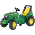 Tracteur à pédales enfant JOHN DEERE 7930 Rolly FarmTrac Premium - Jaune et vert-0