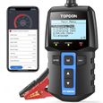 TOPDON BT100W Testeur de Batterie de Voiture 2 en 1, 12V Bluetooth Testeur de Batterie Automobile 100-2000 CCA-0