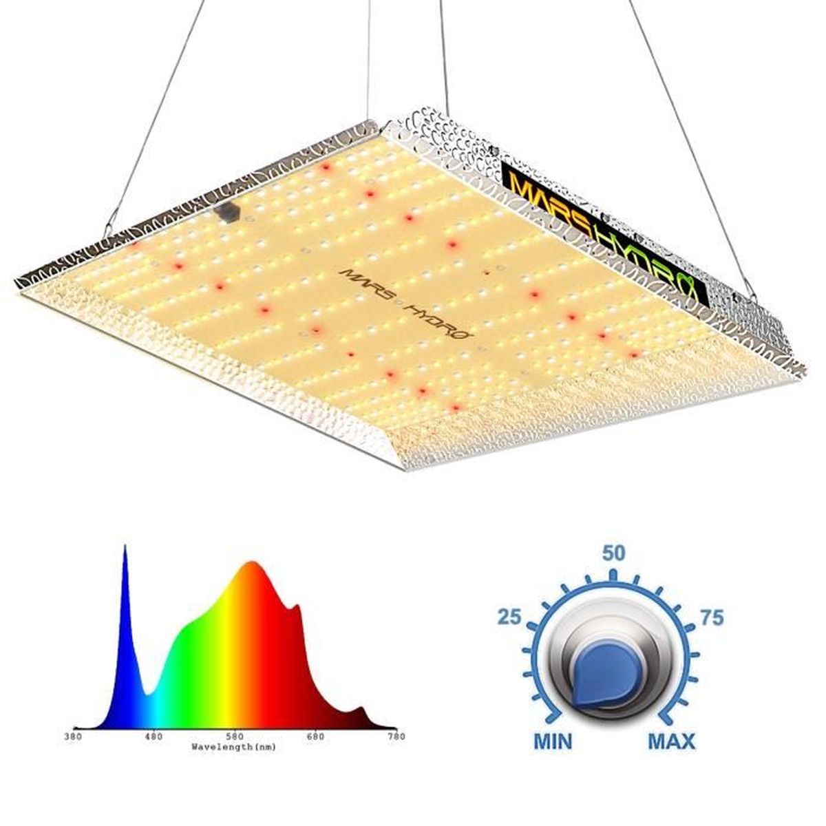 Estink Lampe LED pour Plantes /à Spectre Complet COB LED Plante de Croissance pour Serre Hydroponique Jardin int/érieur Veg Croissance 600W-2 Heads