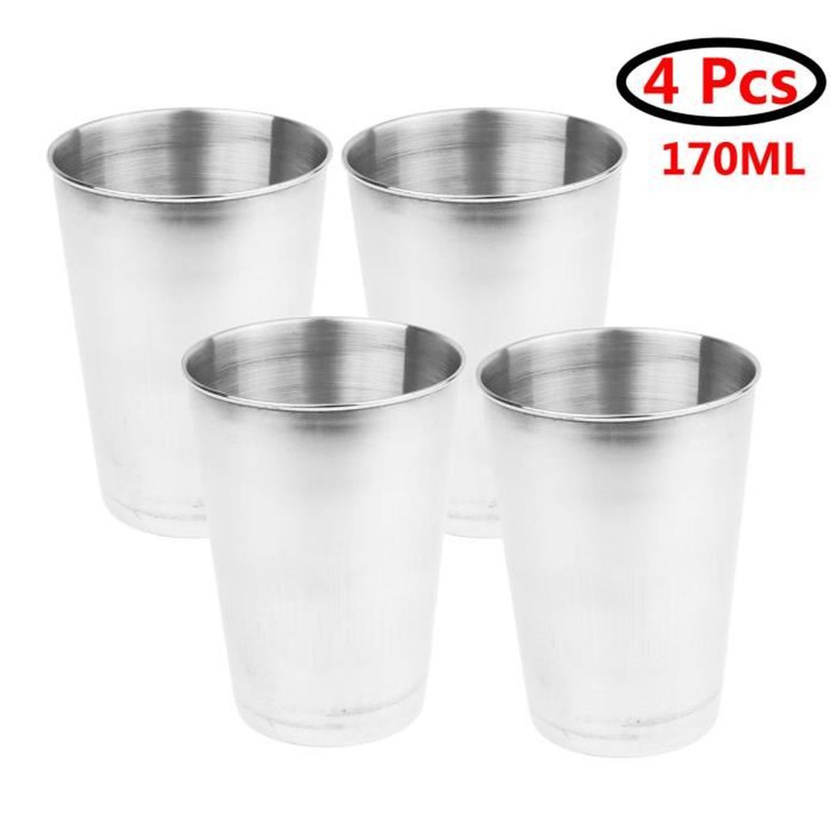 4 x potable Gobelet télescopique inox Gobelet télescopique tasse gobelet alcool 15 CL