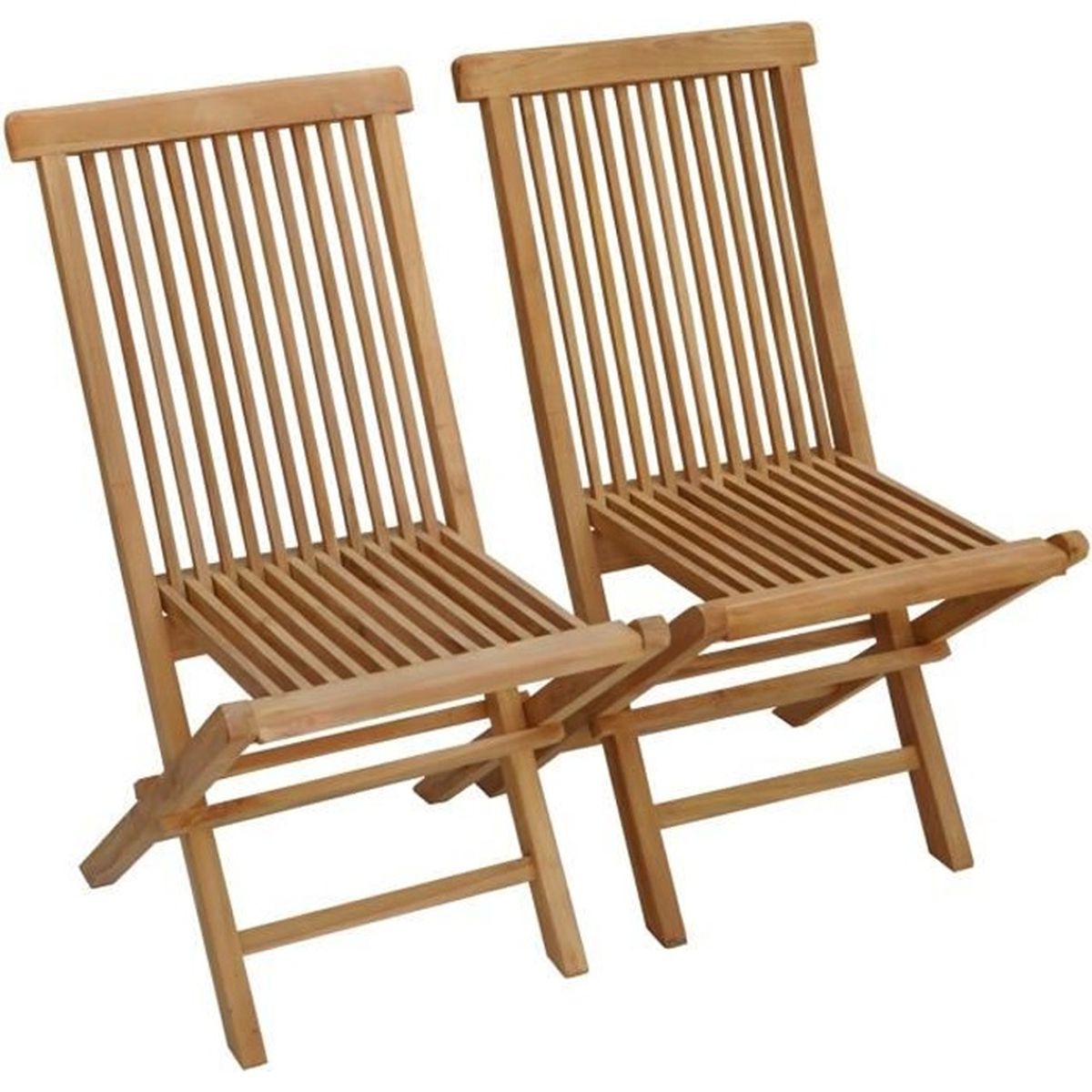 Lot de 7 Chaises de Jardin Pliantes en Teck SALENTO pour l Lot de 7 Chaises de Jardin Pliantes en Teck SALENTO pour l