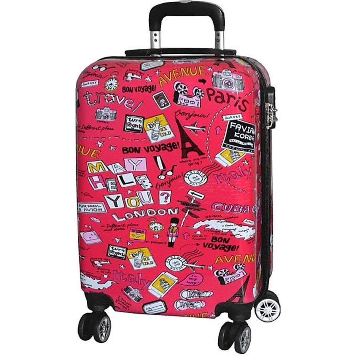 Valise Cabine Enfant Avec Siège - Capacité 37 L - Poignée Rétractable - Roulettes - Pour 3-6 Ans (jaune)