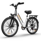 SMARTAI URLIFE E26 - Vélo électrique 26“ - Moteur 350W - Batterie 36V 13Ah - Autonomie 100km - Shimano 7 vitesses - Freins à disque - Blanc
