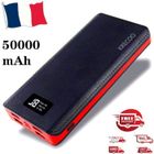 KREKCO®50000mAh batterie externe, Batterie portable avec 4USB, Chargeur externe, Power bank pour tous les téléphones
