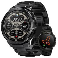 Montre Connectée homme SmartWatch Sport GPS KOSPET T3E 1.43" Tracker d'Activit Android iOS Samsung Xiaomi Iphone Noir (2 Bandes)