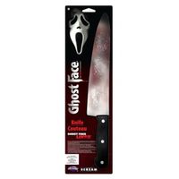 Couteau de cuisine ensanglanté - Halloween - 38 cm - Factice - Gris