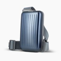 ÖGON DESIGN - PHONE BAG | Navy Blue - Sac banane Bleu marine en Aluminium anodisé