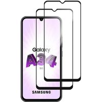 Verre Trempé pour Samsung Galaxy A34 Film Protection Ecran Intégrale 9H Ultra Transparent Sans Bulles [Lot de 2]