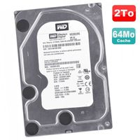 Disque Dur 2 To SATA III 3.5" WD WD20EURX-14T0FY0 Recertified 6Gbps 5400RPM 64Mo