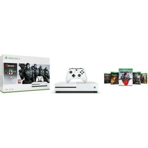 CONSOLE XBOX ONE Xbox One S 1 To + 5 jeux Gears of War + 1 mois d'essai au Xbox Live Gold + 1 mois d'essai au Xbox Game Pass