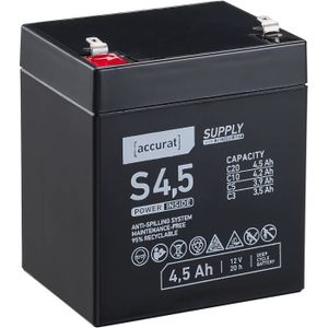 BATTERIE VÉHICULE Accurat Supply S4,5 AGM 12V Batterie de plomb 4,5Ah