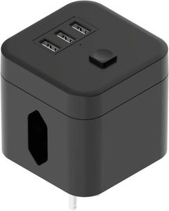 MULTIPRISE Cube de prise avec 2 ports USB-A et 1 USB-C,7 en 1 multiprise avec interrupteur,multiprise sans câble.[Z2465]