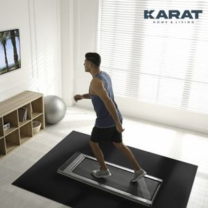 Lot De 2 Tapis De Protection Pour Tapis De Course - 60x30cm Chacun - 3mm D'épaisseur - PVC Antidérapant - Réduit Bruit Et Vibrations