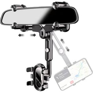Support Téléphone Voiture HTC Wildfire E2 Play - Fixation Rétroviseur - Noir