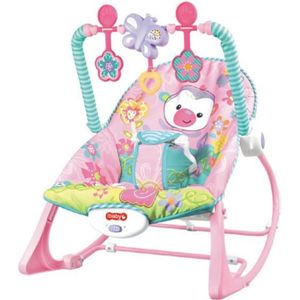 TRANSAT Berceau musical pour bébé, Berceau électrique, Siège Balancelle, transat Rose pour bébé/enfant,0-3ans