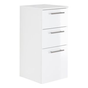 Armoire Meuble Colonne L 30cm Salle De Bain 4 Tiroirs Rangement