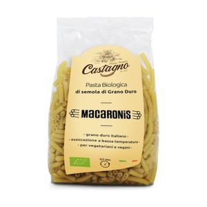 PENNE TORTI & AUTRES CASTAGNO - Macaroni au blé dur bio 500 g