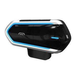 INTERCOM MOTO Couleur bleue  Casque Bluetooth V4.1 Pour Moto, Éc