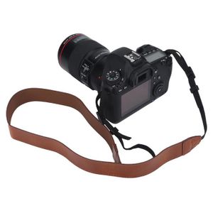Sangle Appareil Photo Réglable 70-115 Cm - Dragonne Universelle Nylon Pour Caméra - Noire, Léger 85g