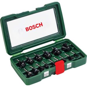 ACCESSOIRE MACHINE Bosch Accessories 15 pieces Ensemble de fraises au