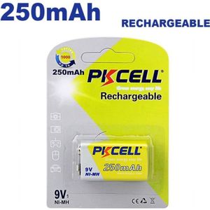 PILES 1 Pile Rechargeables 250mAh 9V PKCell (unité)