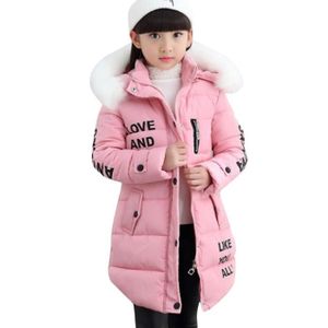 DOUDOUNE Manteau Longue Enfant Fille avec Capuche en Fourru