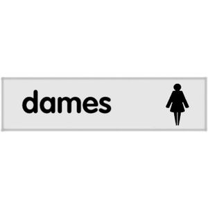 CAHIER DE TEXTE Plaquette Dames (texte) - Plexiglas argent 170x45mm - 4320328