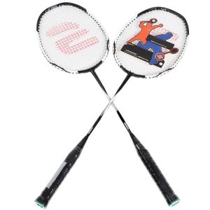 RAQUETTE DE BADMINTON Pwshymi - Raquette de Badminton en Aluminium Carbone pour Entraînement Blanc Noir