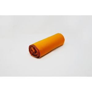 Drap housse imprimé 140x190 cm percale de coton SANTAL orange