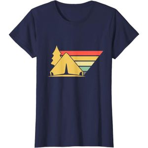 TENTE DE CAMPING Retro Tente - Vintage Outdoor T-Shirt[W5048]