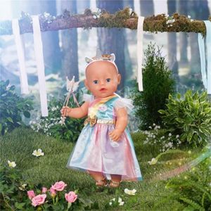 ACCESSOIRE POUPÉE Poupée Zapf Creation Baby born Fantasy Deluxe Princesse 43 cm - Robe arc-en-ciel et accessoires inclus