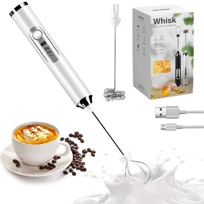 Batteur Wewoo Mini mousseur à lait à café électrique portatif, j-3 noir