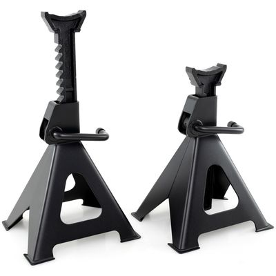 Lot De 2 Crics Simulés Métal 3 Tonnes – Supports Réglables Pour Voiture RC 1/10 – TRX4, D90, SCX10 – Noir