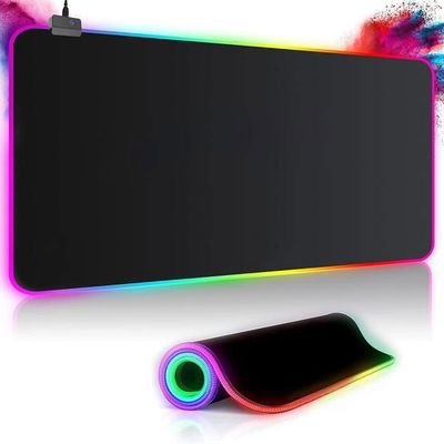Tapis De Souris Gaming RGB XXL 800x300 Mm - 12 Modes LED, Surface Micro-texturée, Base Antidérapante