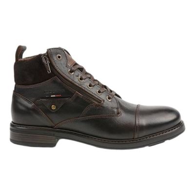 Redskins Boots Homme Yedos Noir – Montantes Cuir, Lacets + Zip Intérieur, Style Robuste & Tendance