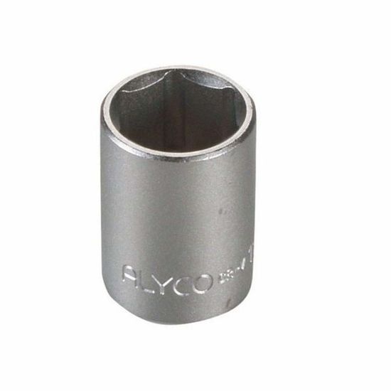 Alyco Stecknuss 13 Mm, 3/8 Zoll Antrieb – Chrom-matt, 28 Mm Lang, DIN 3124
