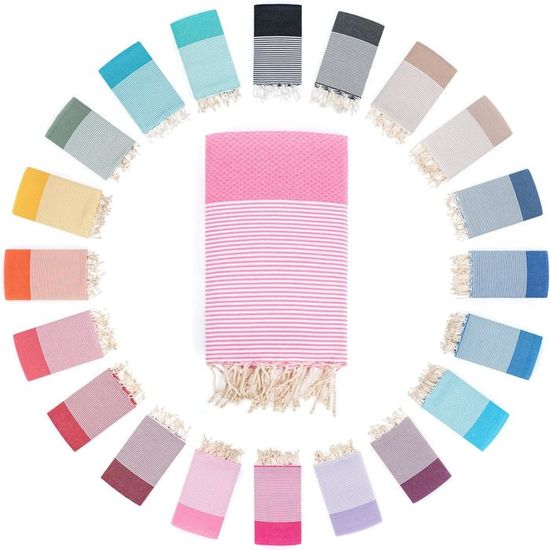 Fouta XXL 100X200Cm - 100% Coton Oeko-Tex - Drap De Plage, Serviette