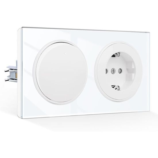 Interrupteur 2 Voies Chromé Brossé – Plaque Encastrée, 10A, Vissé (BS Standard)