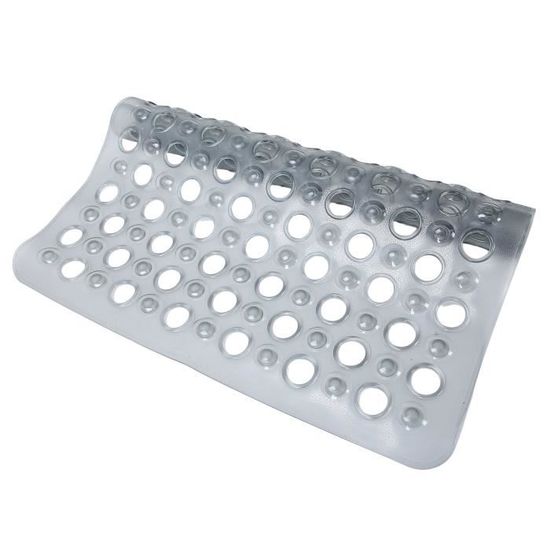 Bathsafe Tapis de douche de forme ronde avec ventouse extra adhérente, tapis de salle de bain